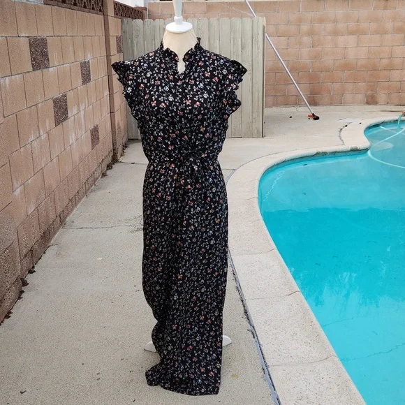 Rebecca Taylor SL Vine Jumpsuit - Size 10 - Picture 4 of 14